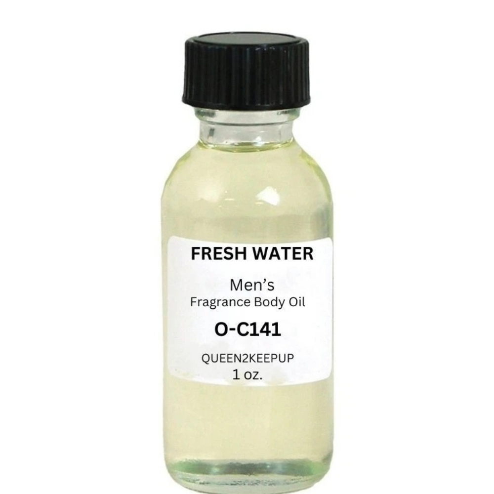 Fresh Water (Men) Body Oil 1 oz Fragrance All Natural Pure Uncut Scent